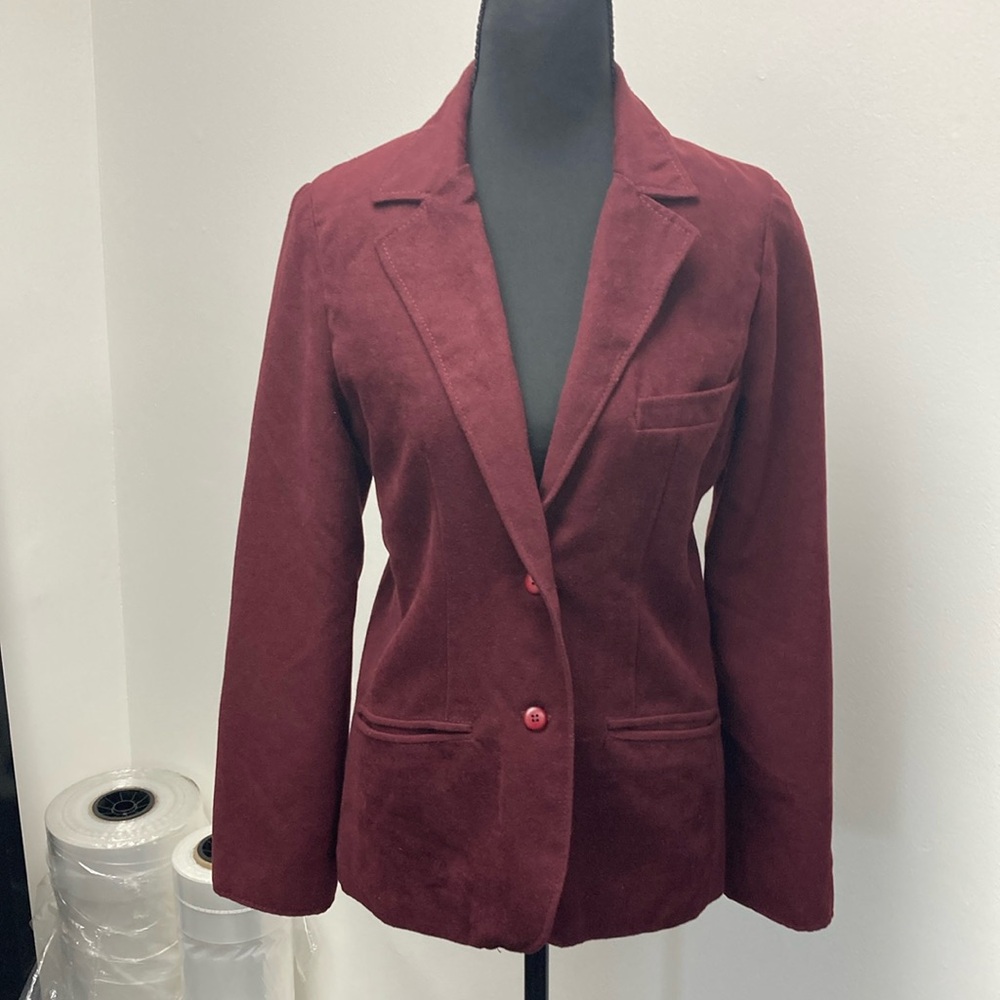 Vintage Christian Dior Maroon Blazer Jacket